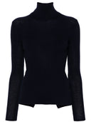 Parosh Leila Turtle Neck Ribbed Knit Jumper