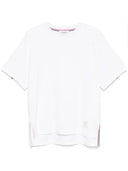 Thom Browne Oversized Short Sleeve Tee W/ Rwb Knit Trim In Medium Weight Jersey