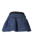 7 For All Mankind Banded Mini Skirt Indigo Soul