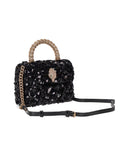 Kurt Geiger Kensington Paillettes Mini borsetta nera