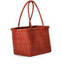 Kleine orangefarbene Korbtasche von Dragon Diffusion Weave