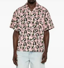 Palm Angels Pinup Allover Loose Bowling Shirt