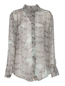 Forte Forte Camicia Chiffon Seta Stampa "Dune Lily"