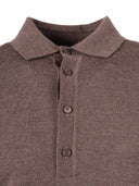 Kangra Cashmere Polo Con Bottoni Rasata Calata