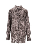 Golden Goose Golden W' Shirt Pajamas Viscose Twill Toile De Jouy All Over Printed