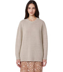 Max Mara Weekend Peso Beige Crewneck Sweater