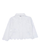Twin Set Girl Camicia M/L In Macrame' Con Top Sotto