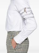 Thom Browne Straight Fit Bd L S Camicia Con Punto Matita Geese 4 Bar In Oxford Gessato