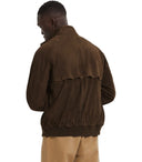 Baracuta G9 Suède dunkle Olivenbomberjacke