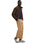 Baracuta G9 Suède dunkle Olivenbomberjacke
