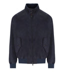 Baracuta G9 Suède Navy Blue Bomber Jacket