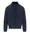 Baracuta G9 Suède Navy Blue Bomber Jacket