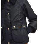 Barbour Beadnell Wax Black Cropped Jacket