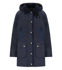 Barbour Bower Wax Navy Blue Hooded Jacket