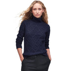 Barbour Burne Roll Blue Turtleneck Jumper