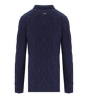 Barbour Burne Roll Blue Turtleneck Jumper