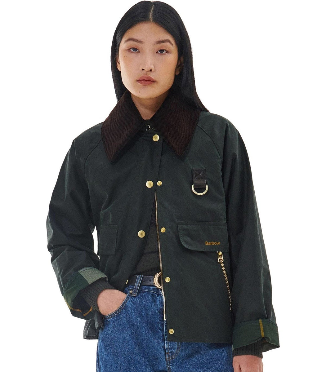 Barbour Catton Wax Sage Green Jacket | Balardi