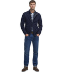 Barbour Essential Patch Blue Strickjacke