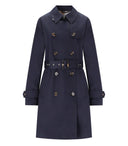 Barbour Greta Navy Blue Trench Coat