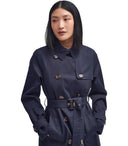 Barbour Greta Navy Blue Trench Coat