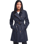 Barbour Greta Navy Blue Trench Coat
