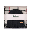 Barbour Hot Pink Monochrome Pendle Beanie + Blair Scarf Set