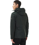 Barbour International Auto Wax Sage Green Hooded Jacket
