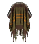Barbour Isla Boucle Tartan Green Blue Cape