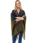 Barbour Isla Boucle Tartan Green Blue Cape