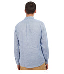 Barbour Linton Navy Blue White Shirt