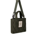 Barbour Mariah Quilted Mini Olive Green Shopping Bag