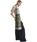 بربور روزفيلد وشاح أخضر وبيج