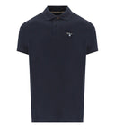 Barbour Tartan Pique Navy Blue Polo Shirt