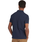 Barbour Tartan Pique Navy Blue Polo Shirt