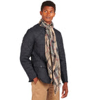 Barbour Welton Tartan Grey Beige Scarf
