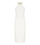 Elisabetta Franchi Ivory Midi Dress