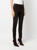 Parosh Monet Slim Fit Suede Trousers