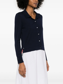 Camicia Thom Browne con bottoni in jersey e cotone con righe a 4 barre