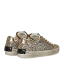 Brott London nödställda glitter guld sneaker