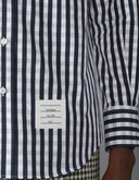 Thom Browne Dritto Fit Pc L/S Camicia con fascia da braccio Gg in popeline a quadri a quadretti