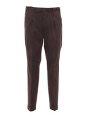 Pt01 Pantalone Master, 1 Pleat, Diagonal Pockets, Flap Back Pockets, Turn Up
