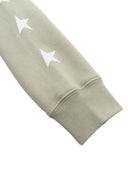 Golden Goose Star/ Girl's Zipped Sweatshirt Hoodie/ Kangaroo Pocket/ Glitter Multistar Printed