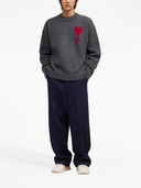 Ami Ami De Coeur Intarsia Logo Wool Jumper