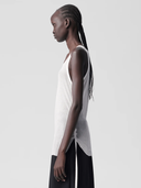 Ann Demeulemeester Mara Wrinkled Cropped Tank Top Light Cotton Rib