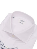 Mazzarelli Camicie Camicia En Cotone Bianco Coupe Slim