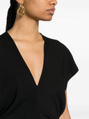Parosh Draped Cady Maxi Dress