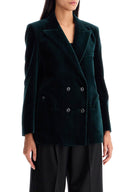 Blaze Milano Jealousy velvet double-breasted blazer