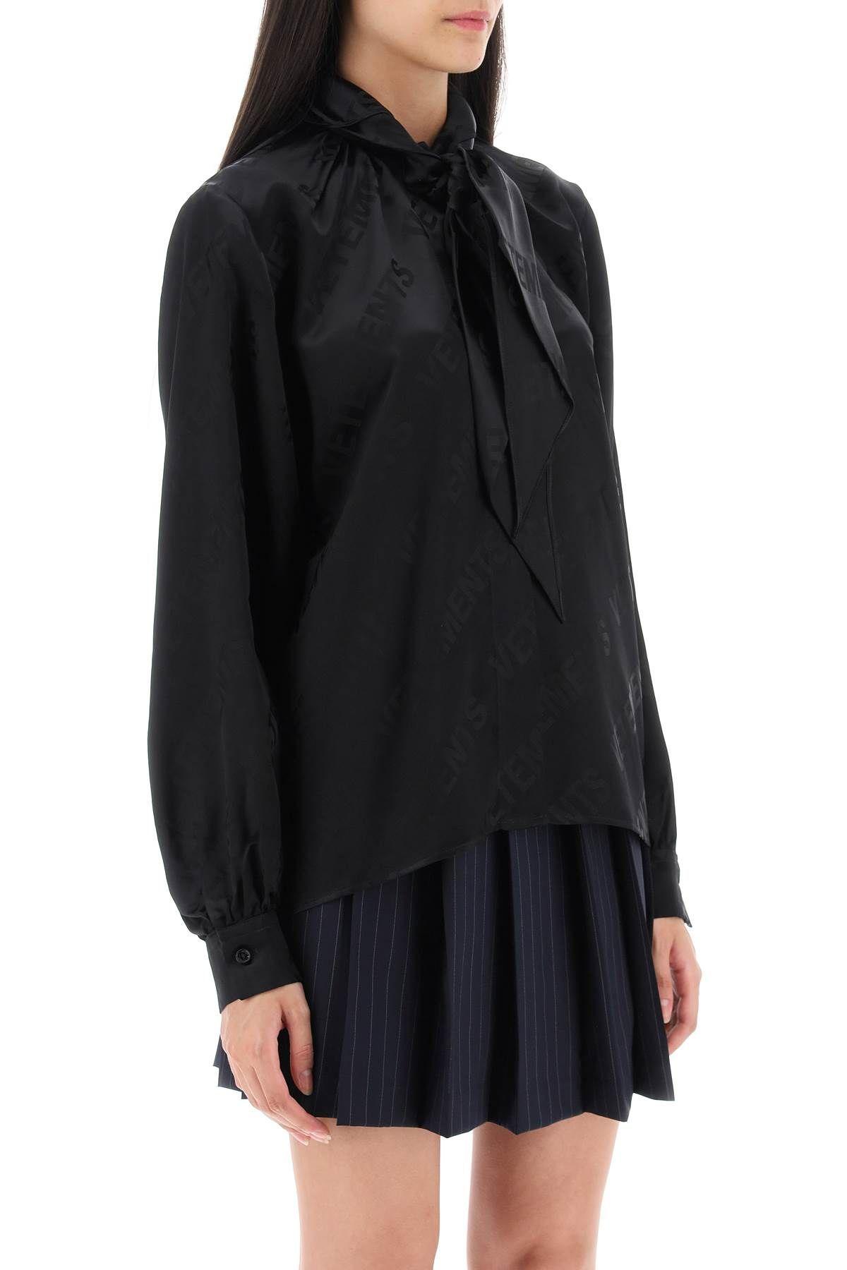 Vetements Scarf Collar Monogram Blouse | Balardi