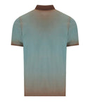 Poloshirt reversibile a blu chiaro a doppio marrone bob