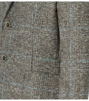 Bob Dover Check Beige Light Blue Single Breasted Jacket